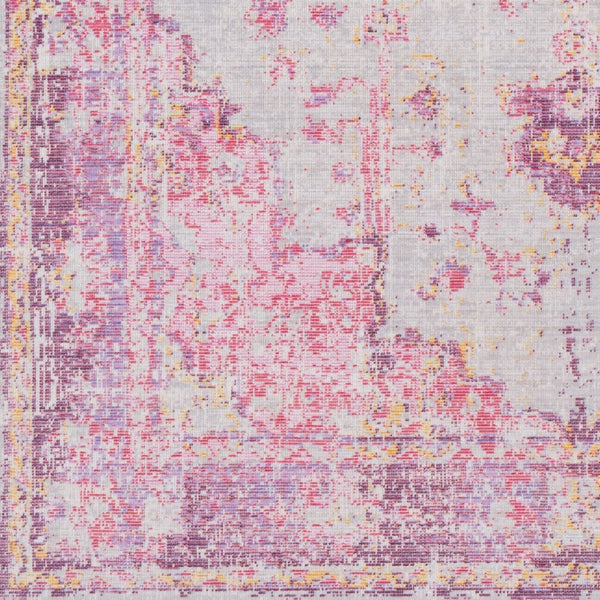 Livabliss Antioch Geometric Low Pile Polyester Rug for Entryways Hallways and High Traffic Zones Red, Light Gray 9' x 13' AIC2305-913