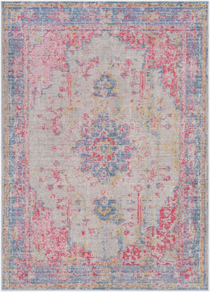 Livabliss Antioch Traditional Low Pile Polyester Accent Rug Woven in Turkey for Entryways Purple, Red 5'3" x 7'3" AIC2306-5373
