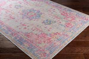 Livabliss Antioch Traditional Low Pile Polyester Accent Rug Woven in Turkey for Entryways Purple, Red 5'3" x 7'3" AIC2306-5373