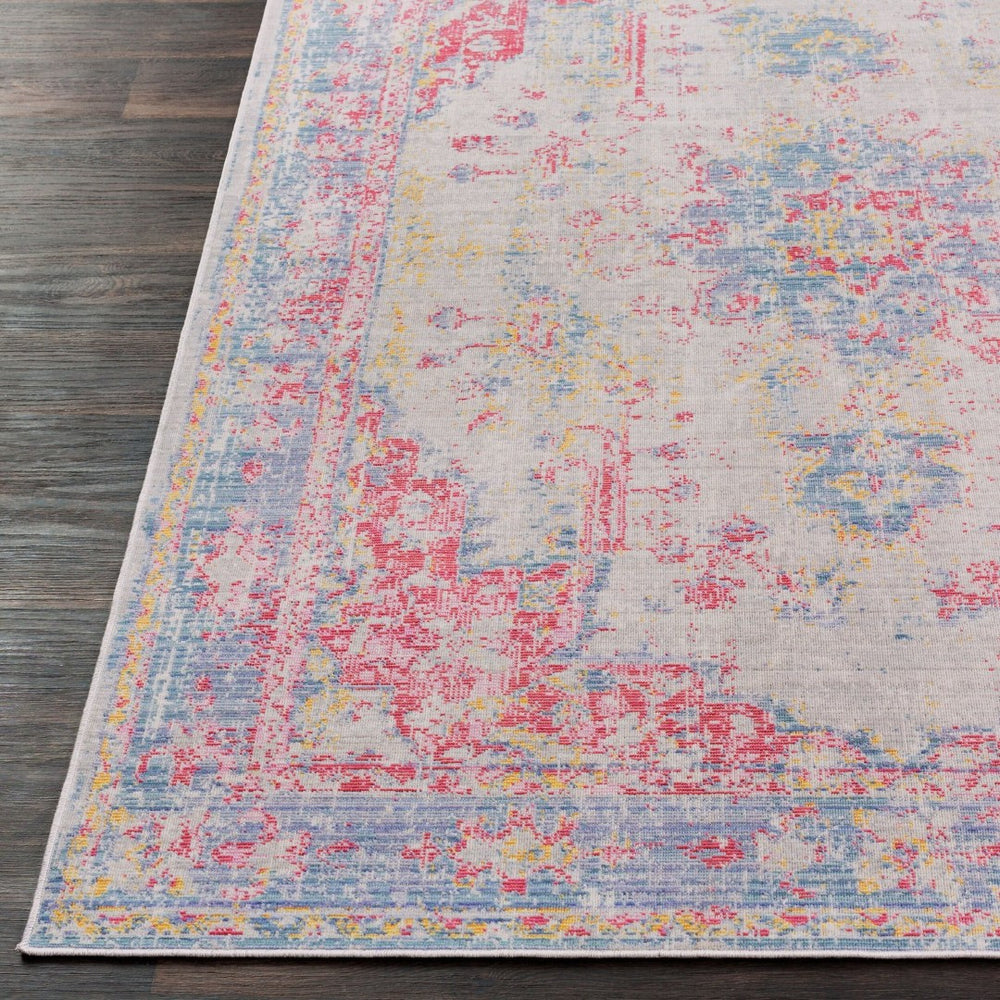 Livabliss Antioch Traditional Low Pile Polyester Accent Rug Woven in Turkey for Entryways Purple, Red 5'3" x 7'3" AIC2306-5373