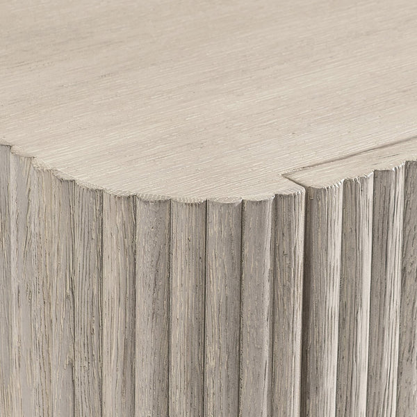 Bernhardt Bernhardt Lucerne Wire-brushed Oak Nightstand with Reeded Detail and Soft-close Drawer 393228