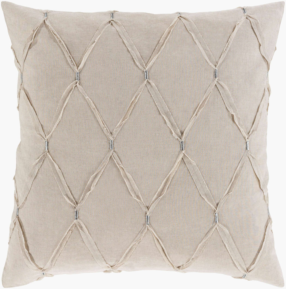 Surya Aiken Cottage-style Bedskirt Swatch - 8"L X 8"W Cotton-linen Blend, Machine Washable Comfort & Charm Taupe Cotton,Linen,Cotton,Linen Aik9000-sw