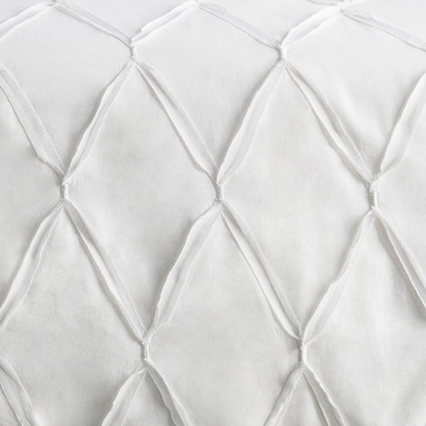 Surya Aiken Cottage-style Bedskirt Swatch - 8"L X 8"W Cotton-linen Blend, Machine Washable Comfort & Charm White Cotton,Linen,Cotton,Linen Aik9002-sw