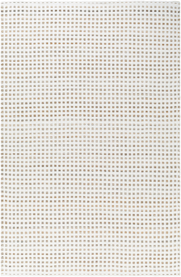 Ariel AIL-2301 9' x 12' Handmade Rug AIL2301-912  White, Medium Gray, Taupe Surya