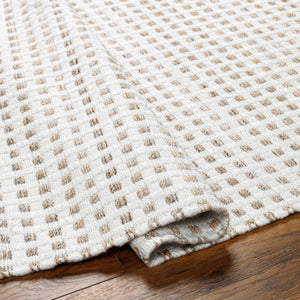 Ariel AIL-2301 9' x 12' Handmade Rug AIL2301-912  White, Medium Gray, Taupe Surya