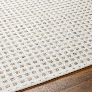 Ariel AIL-2301 9' x 12' Handmade Rug AIL2301-912  White, Medium Gray, Taupe Surya