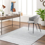 Ariel AIL-2302 9' x 12' Handmade Rug AIL2302-912  White, Charcoal Surya