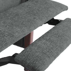 English Elm Christopher Knight Home® - Fabric Mid-Century Recliner Chair Grey – Pushback Upholstered Seat, Channel Stitching, Birch Wood Frame, Cozy 70451.00FGRY
