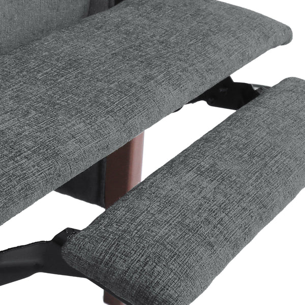 English Elm Christopher Knight Home® - Fabric Mid-Century Recliner Chair Grey – Pushback Upholstered Seat, Channel Stitching, Birch Wood Frame, Cozy 70451.00FGRY
