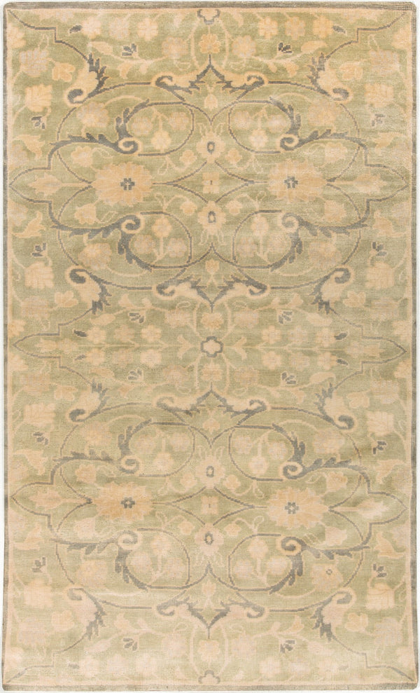 Surya Ainsley Handmade 2' X 3' Wool Rug - Elegant, Durable, And Comfortable Décor For Your Home! Light Olive Nz Wool Ain1013-3959