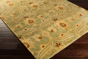 Surya Ainsley Handmade 2' X 3' Wool Rug - Elegant, Durable, And Comfortable Décor For Your Home! Light Olive Nz Wool Ain1014-5686