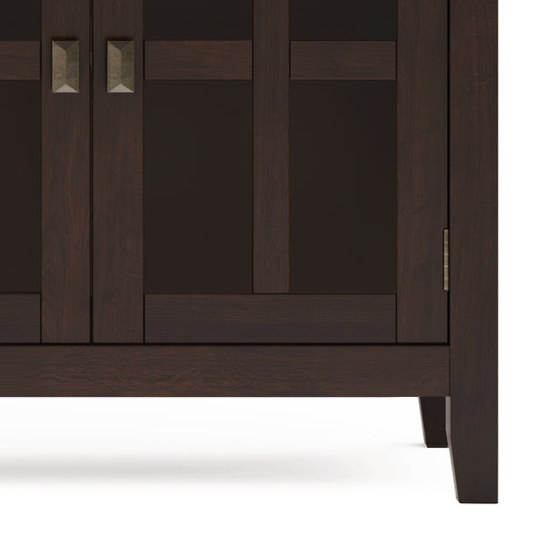 English Elm Artisan Solid Wood Large 4-Door Sideboard Buffet In Distressed Chestnut For Stylish Storage Solutions B136P158429