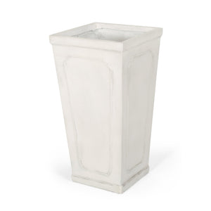 English Elm Mgo Handcrafted Tall Outdoor Planter for Patios Entryways and Garden Borders 63425.00WHI
