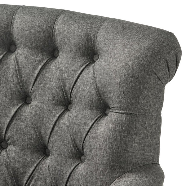 English Elm Christopher Knight Home® - CLUB CHAIR Dark Gray Fabric Accent Chair — Plush Deep Seat, Sturdy Frame, Modern Living Room Style 57752.00DGAY