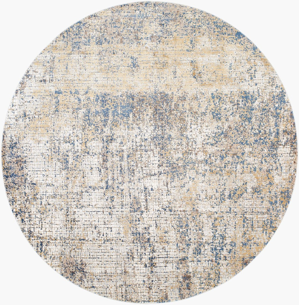 Livabliss Aisha Geometric Viscose Blend Accent Rug for Mid-century Modern Living Spaces Light Blue, Med 6'7" x 6'7" AIS2300-67RD