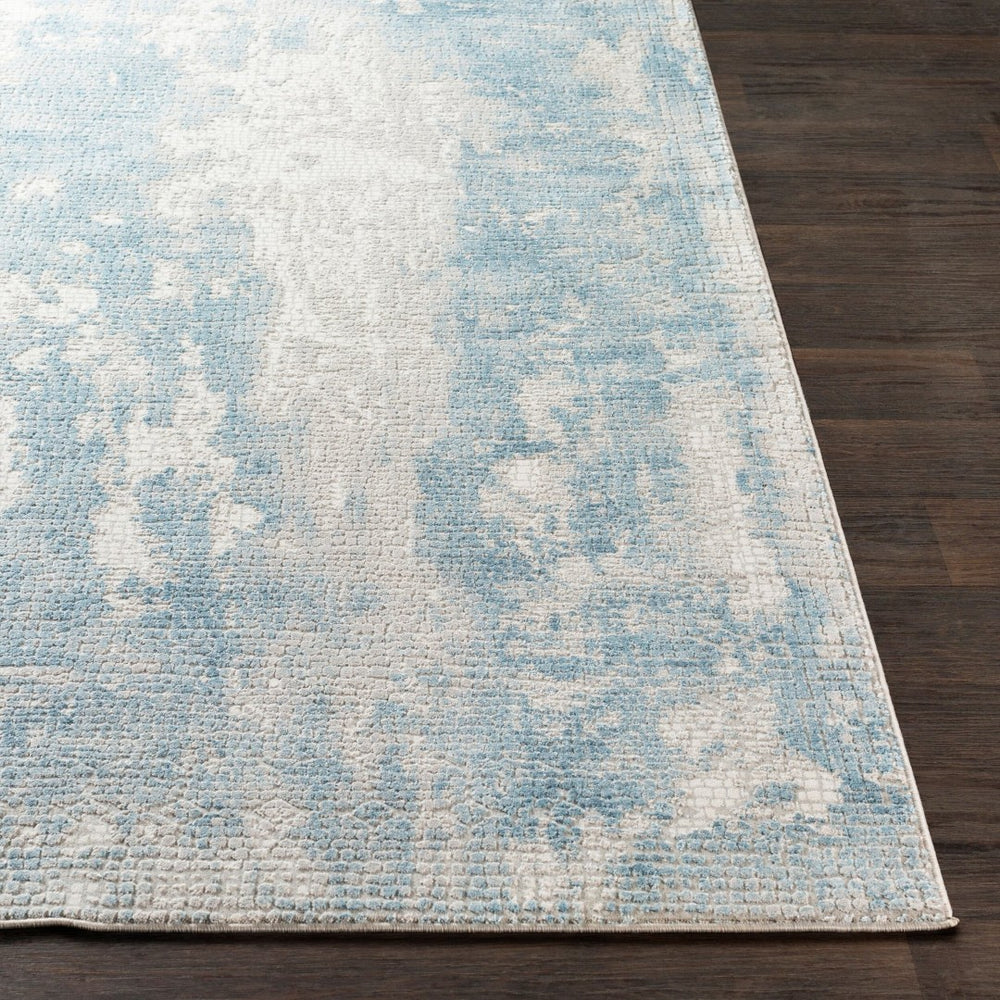 Livabliss Aisha Machine Woven Viscose Polyester Area Rug Mid-century Modern Living Room Accent Light Blue, Gra 6'7" x 9'6" AIS2301-6796