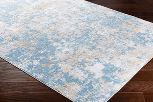 Livabliss Aisha Geometric Mid-century Modern Area Rug Polyester Viscose Blend Living Room Accent Light Blue, Mus 5'3" x 7'3" AIS2302-5373