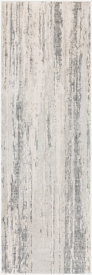 Livabliss Aisha Machine Woven Viscose Blend Area Rug Mid-century Geometric for Living Room Gray, Charcoal 2'7" x 7'7" AIS2304-2777