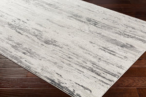 Livabliss Aisha Machine Woven Viscose Blend Area Rug Mid-century Geometric for Living Room Gray, Charcoal 7'10" x 7'10" AIS2304-710RD