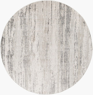 Livabliss Aisha Machine Woven Viscose Blend Area Rug Mid-century Geometric for Living Room Gray, Charcoal 7'10" x 7'10" AIS2304-710RD
