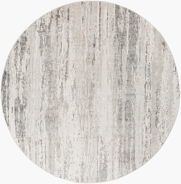 Livabliss Aisha Machine Woven Viscose Blend Area Rug Mid-century Geometric for Living Room Gray, Charcoal 7'10" x 7'10" AIS2304-710RD