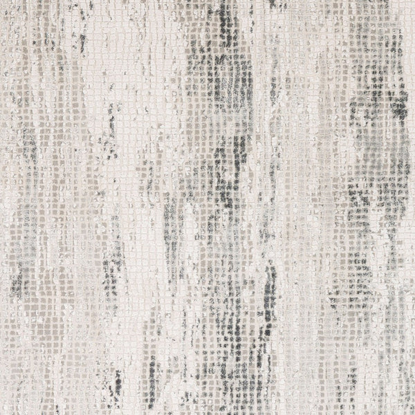 Livabliss Aisha Machine Woven Viscose Blend Area Rug Mid-century Geometric for Living Room Gray, Charcoal 7'10" x 7'10" AIS2304-710RD