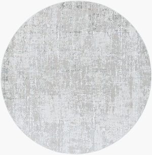 Livabliss Aisha Machine Woven Polyester Viscose Area Rug Mid-century Modern Living Room Accent Light Gray, Gra 7'10" x 7'10" AIS2305-710RD
