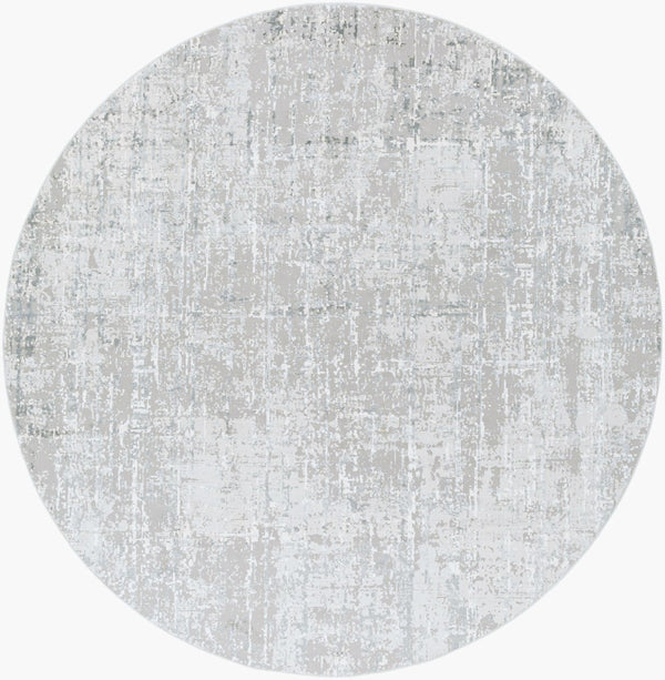 Livabliss Aisha Machine Woven Polyester Viscose Area Rug Mid-century Modern Living Room Accent Light Gray, Gra 7'10" x 7'10" AIS2305-710RD