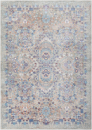 Livabliss Aisha Traditional Patterned Polyester Viscose Area Rug Soft Lustrous Living Room Accent AIS2310-5373