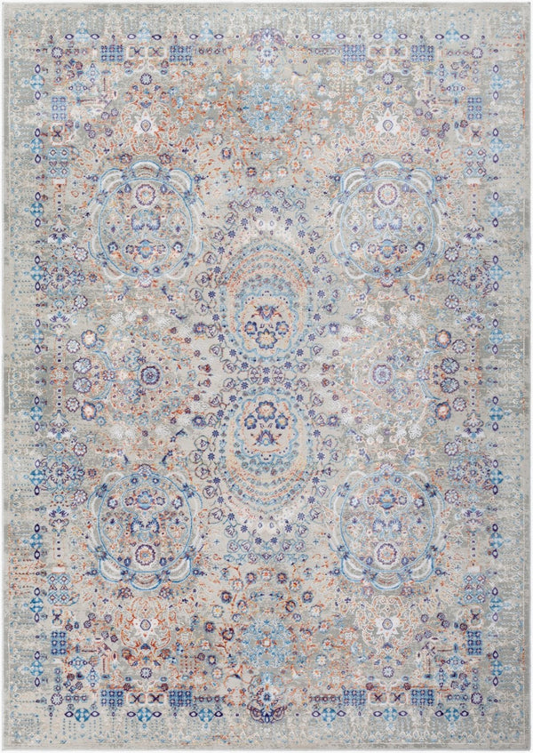 Livabliss Aisha Traditional Patterned Polyester Viscose Area Rug Soft Lustrous Living Room Accent AIS2310-5373
