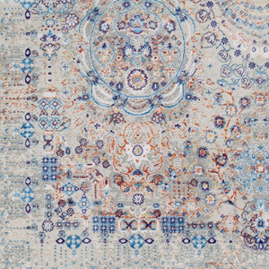 Livabliss Aisha Traditional Patterned Polyester Viscose Area Rug Soft Lustrous Living Room Accent AIS2310-5373