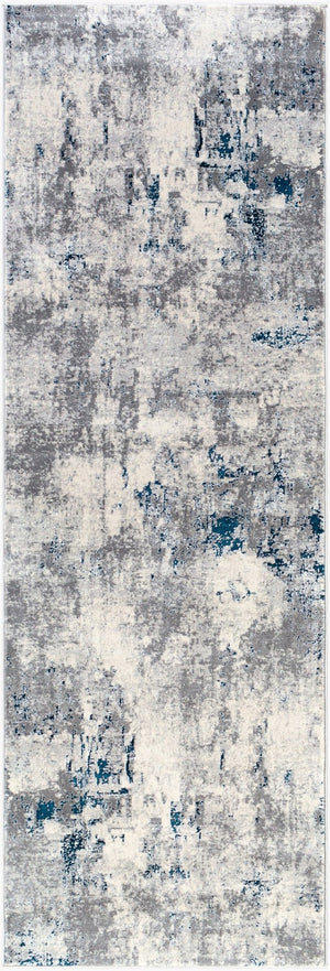 Livabliss Aisha Geometric Polyester Area Rug Turkish Woven Plush Pile Entryway Accent Charcoal, Light 2'7" x 7'7" AIS2314-2777