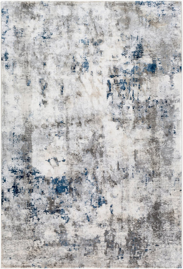 Livabliss Aisha Geometric Polyester Area Rug Turkish Woven Plush Pile Entryway Accent Charcoal, Light 2'7" x 4'11" AIS2314-275