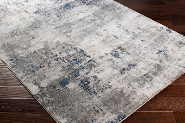 Livabliss Aisha Geometric Polyester Area Rug Turkish Woven Plush Pile Entryway Accent Charcoal, Light 2'7" x 4'11" AIS2314-275