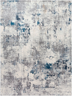 Livabliss Aisha Geometric Polyester Area Rug Turkish Woven Plush Pile Entryway Accent Charcoal, Light 7'10" x 10'2" AIS2314-710103