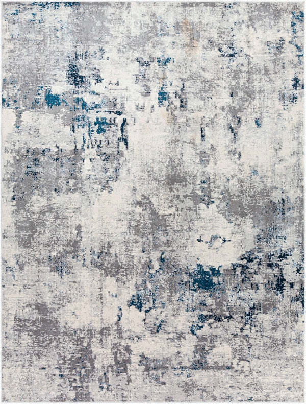 Livabliss Aisha Geometric Polyester Area Rug Turkish Woven Plush Pile Entryway Accent Charcoal, Light 7'10" x 10'2" AIS2314-710103