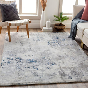 Livabliss Aisha Geometric Polyester Area Rug Turkish Woven Plush Pile Entryway Accent Charcoal, Light 2'7" x 4'11" AIS2314-275