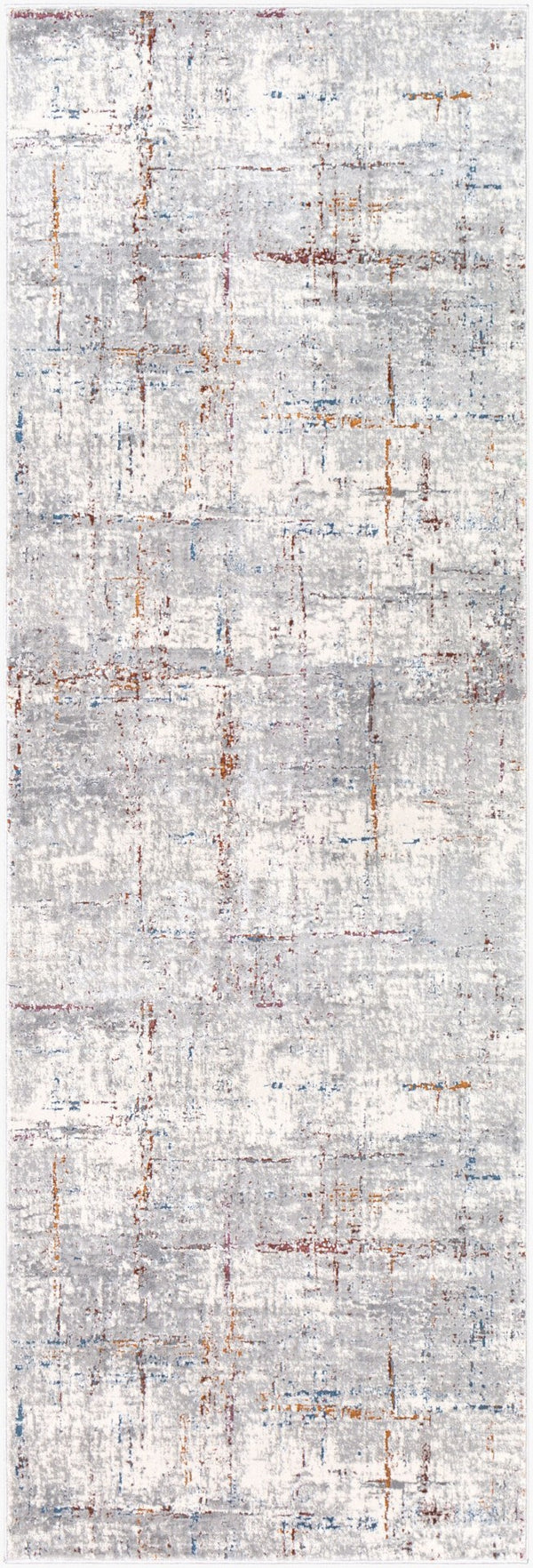 Livabliss Aisha Machine Woven Polyester Area Rug Modern Geometric Style for Living Dining Rooms Gray, Charcoal 2'7" x 7'7" AIS2317-2777