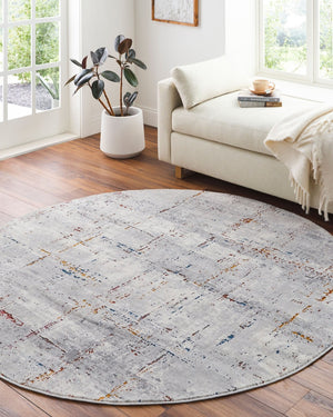 Livabliss Aisha Machine Woven Polyester Area Rug Modern Geometric Style for Living Dining Rooms Gray, Charcoal 7'10" x 10'2" AIS2317-710103