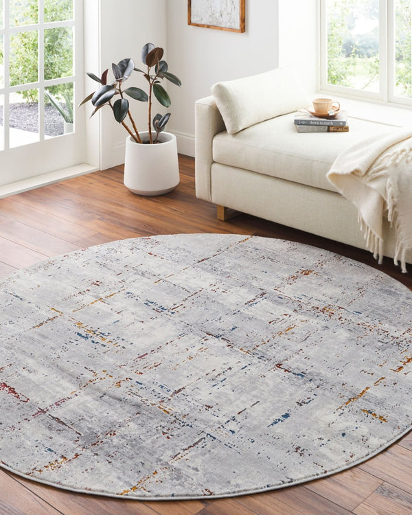 Livabliss Aisha Machine Woven Polyester Area Rug Modern Geometric Style for Living Dining Rooms Gray, Charcoal 7'10" x 10'2" AIS2317-710103