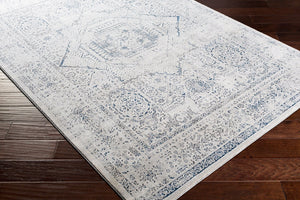 Livabliss Aisha Traditional Runner Rug Turkish Woven Polyester for Hallways and Entryways Charcoal, Gray 7'10" x 7'10" AIS2318-710RD