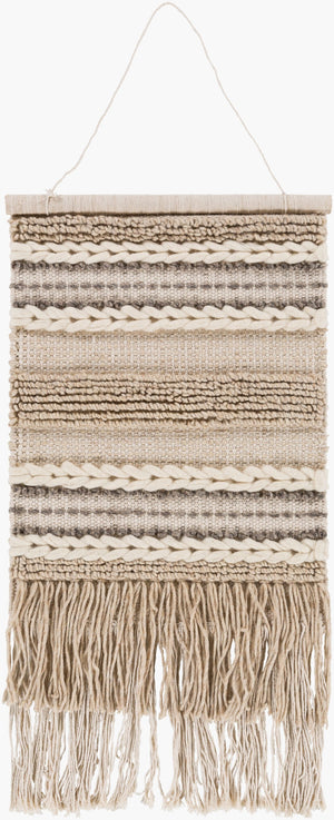 Surya Additri 34"H X 17"W Wall Hanging - Global Inspired Elegance For Eclectic Home Décor Charm! Cream Wool,Plastic Ait1000-2317