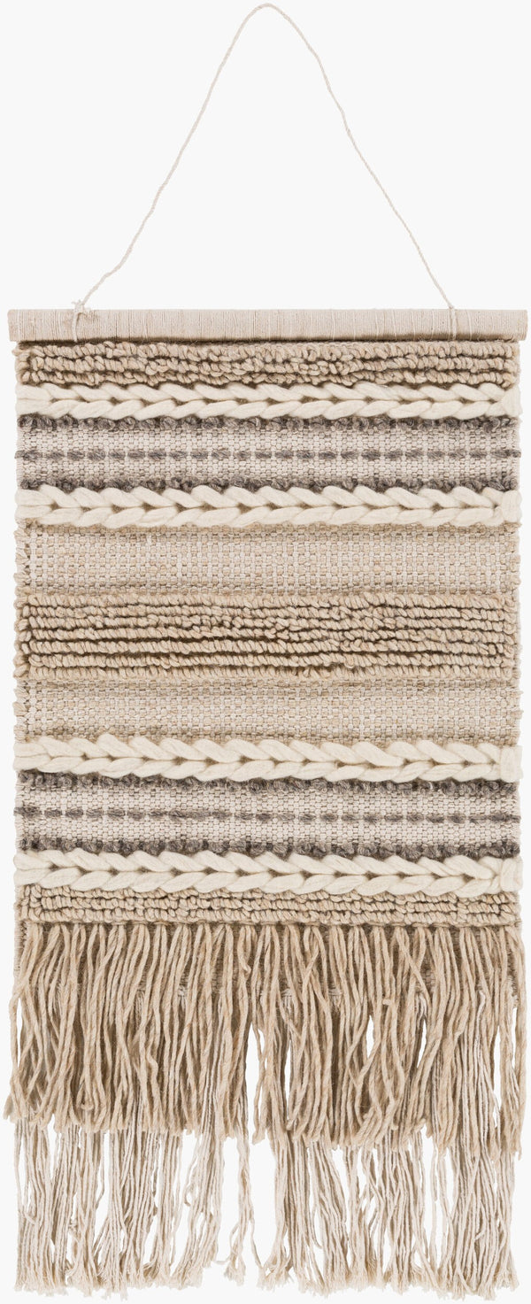 Surya Additri 34"H X 17"W Wall Hanging - Global Inspired Elegance For Eclectic Home Décor Charm! Cream Wool,Plastic Ait1000-2317