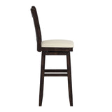 Homelegance By Top-Line Juliette Double X-Back Wood Swivel Bar Stool Black Rubberwood