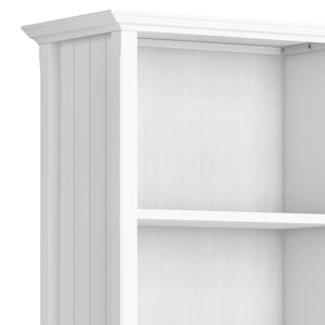 English Elm Acadian 5 Shelf Bookcase - Handcrafted White Solid Wood With Adjustable Shelves For Stylish Storage B136P158297