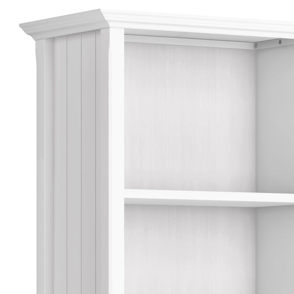English Elm Acadian 5 Shelf Bookcase - Handcrafted White Solid Wood With Adjustable Shelves For Stylish Storage B136P158297