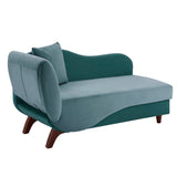 Homelegance By Top-Line Verbena Two-Tone Dark & Light Functional Chaise With 1 Pillow Green Polyester