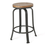 Christopher Knight Home® - Noble House - Skyla Natural Wood Rotating Counter Stool - Set of 2