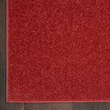 Nourison Essentials NRE01 Machine Made Power-loomed Borderless Design Indoor/Outdoor Outdoor Modern Rug Brick Red, Brick Red 100% Polypropylene 99446073433