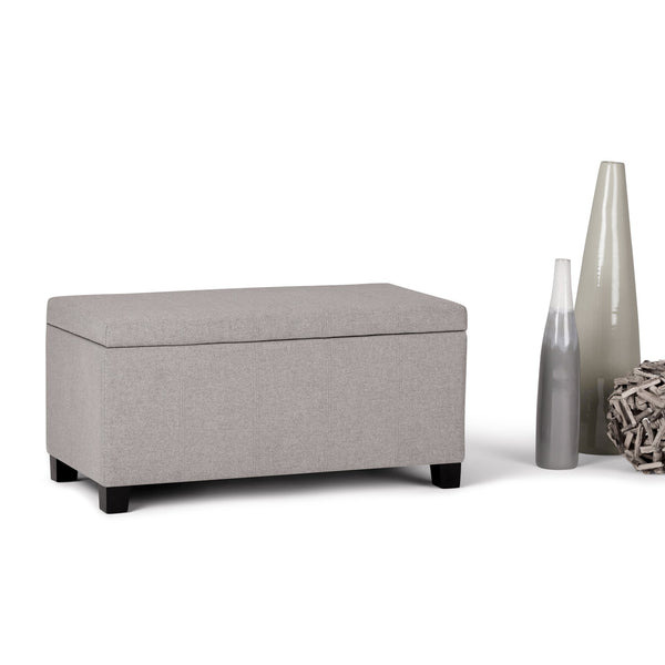 English Elm Dover Storage Ottoman Bench - Cloud Grey Fabric With Ample Storage & Stylish Seating For Any Room B136P159035